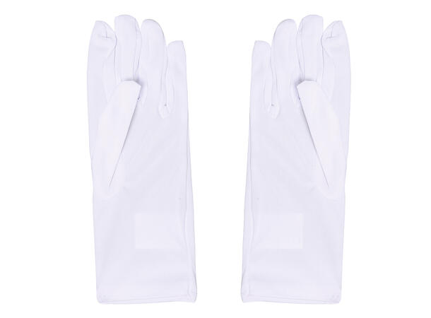Hvite hansker til dame - 23cm 1 Par hansker i stoff - Onesize 