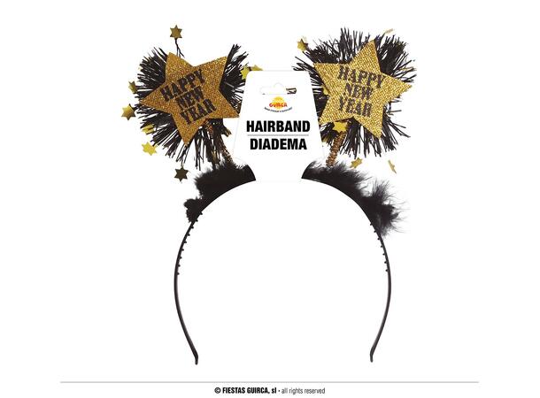 Hårbøyle "HAPPY NEW YEAR" - Assortert 1 Hårbøyle til voksen 