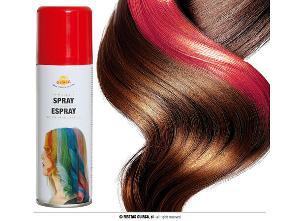 Hårspray - Rød 1 boks med hårspray - 125ml 