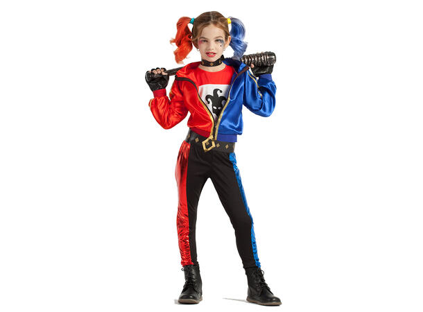 Jester Fatale - Barnekostyme 1 Barnekostyme til jente - Str 10-12år 