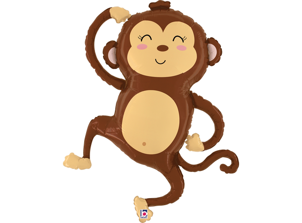 Jungeldyr - Apekatt 1 Folieballong med form - (71x86 cm) 