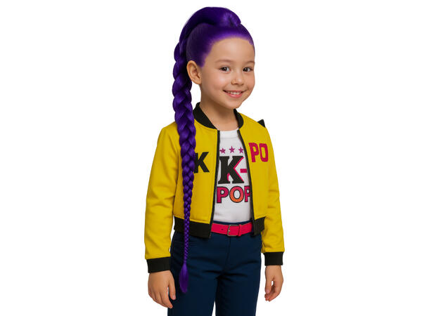 K-pop - Mystic braid - Parykk  m/flette 1 Parykk i kunstig hår til barn 