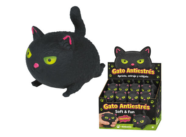 Katter i myk lateks - Klembare Display med 12 figurer - 7cm 