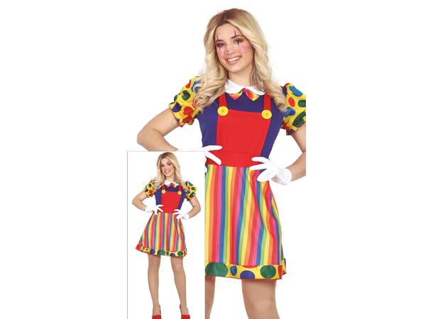 Klovn - Fargerik - Kjole 1 Damekostyme - str 44-46 (XL) 