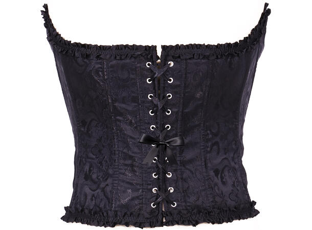 Korsett/topp - Sort m/blondemønster 1 Korsett til dame - Str 38-40 (M) 