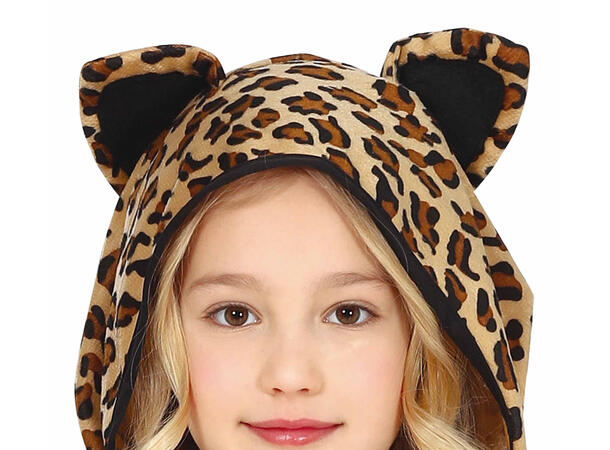 Leopardkostyme - 6 deler 1 Barnekostyme til jente - Str 10-12 År 