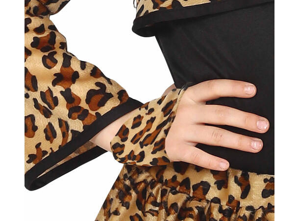 Leopardkostyme - 6 deler 1 Barnekostyme til jente - Str 10-12 År 