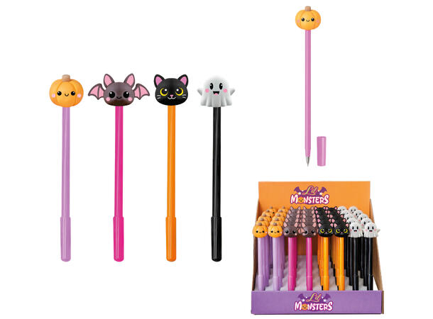 Lil Monsters - Kulepenner - 4 ass design Display med 48 penner 
