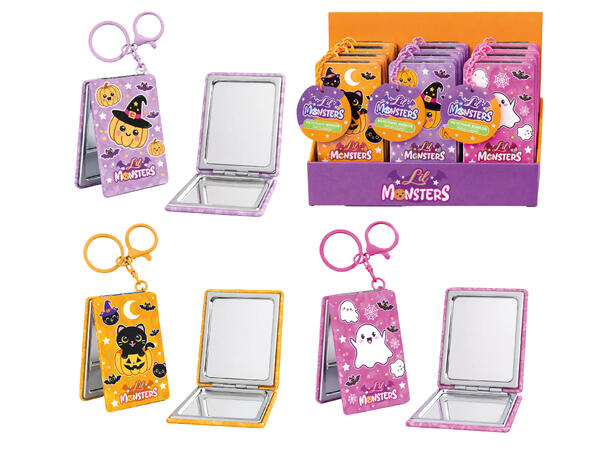 Lil Monsters - Nøkkelringer speil -3 ass Display med 12 nøkkelringer - 6x8,5cm 