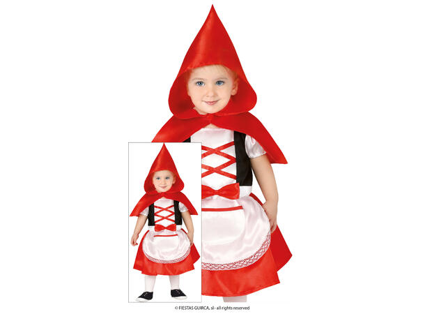 Lille Rødhette 1 Babykostyme - Str 2-3 År 