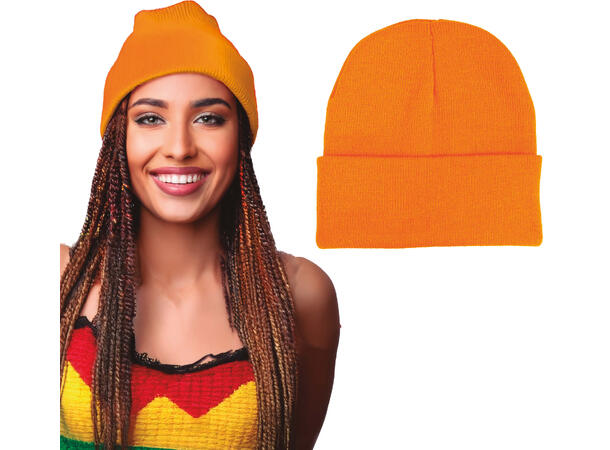 Lue - Neon Oransje 1 Lue i polyester til voksen - Onesize 