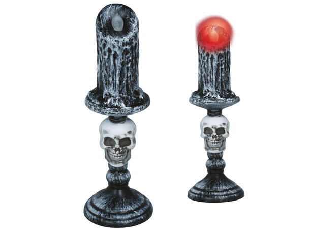 Lysestake - Hodeskalle 1 Lysestake i PVC - 26cm 