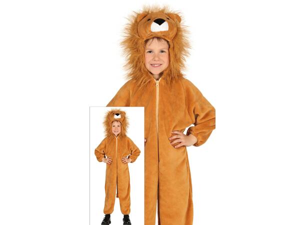 Løvekostyme - Gul 1 Barnekostyme Unisex - Str 3-4 År 