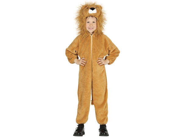 Løvekostyme - Gul 1 Barnekostyme Unisex - Str 3-4 År 