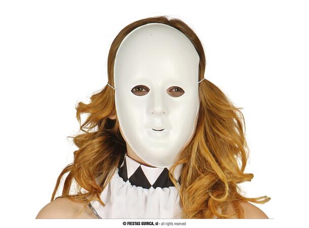 Maske - Hvit malbar 1 Maske i PVC 