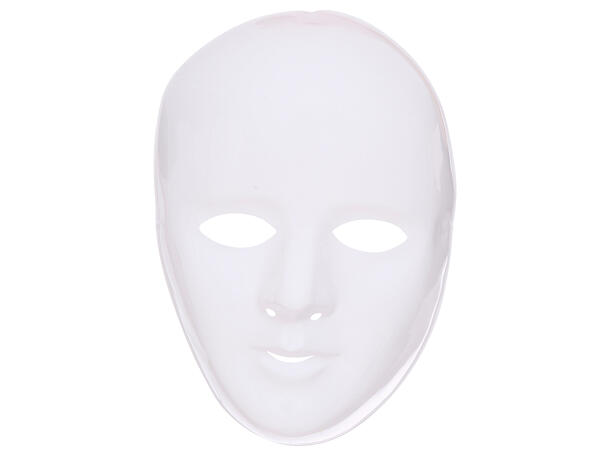 Maske - Hvit malbar 1 Maske i PVC 