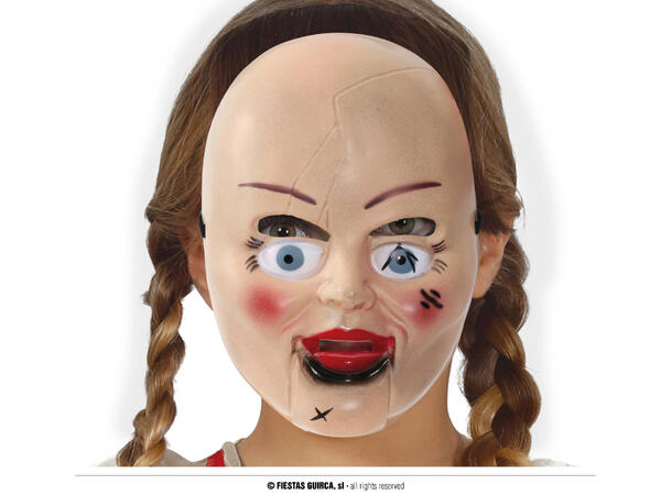Maske - Skummel dukke 1 Maske i PVC 