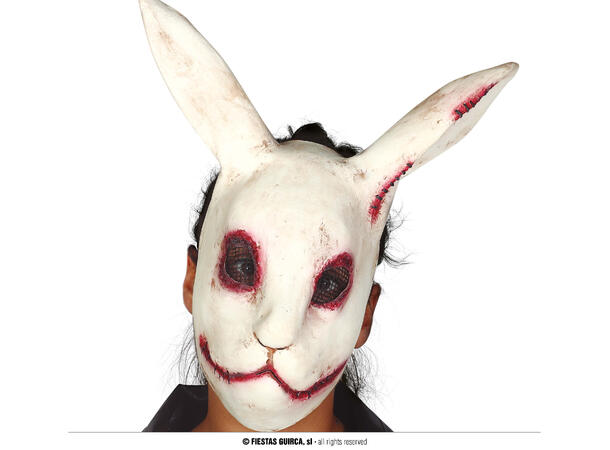 Maske - Skummel kanin 1 Maske i Lateks 
