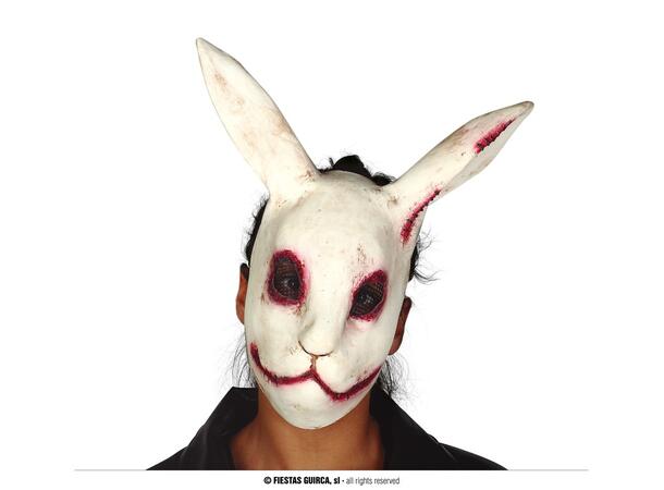 Maske - Skummel kanin 1 Maske i Lateks 