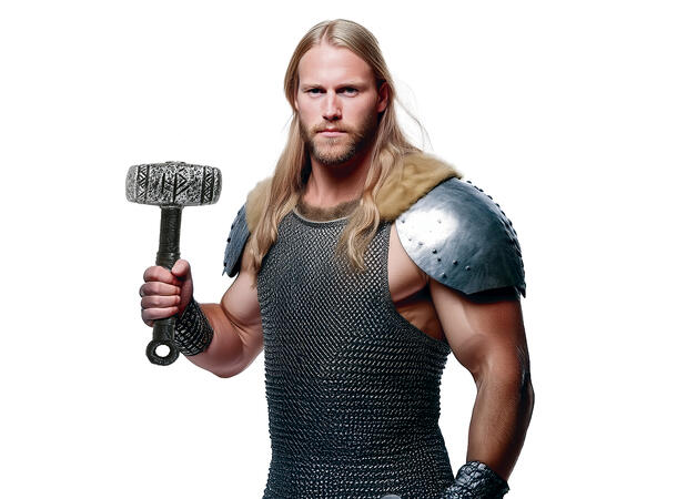 Middelaldersk hammer - Viking 1 Hammer i plast - 35cm 