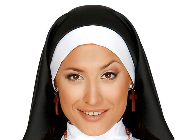 Nonne - Sort lang - Drakt og hodeplagg 1 Damekostyme - str 44-46 (XL) 