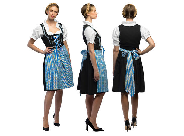 Oktoberfest kjole - Frau Fischer - Blå 1 Damekostyme - Str 40-42 