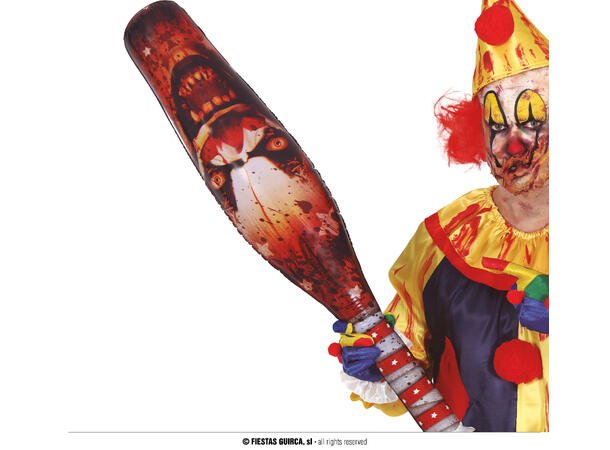 Oppblåsbart balltre - Klovn 1 Oppblåsbart festtilbehør - 90cm 