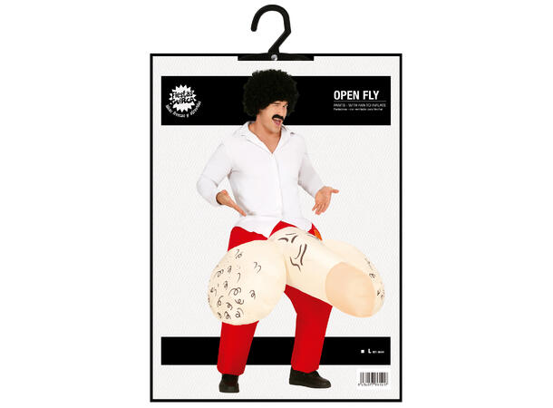 Oppblåsbart kostyme - Åpen smekk 1 Oppblåsbart kostyme - str 52-54 (L) 