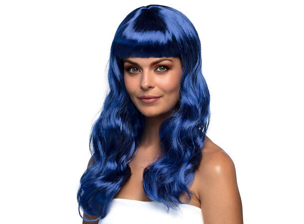 Parykk -  Chique - Blå lang m/lugg 1 Dameparykk - Onesize 