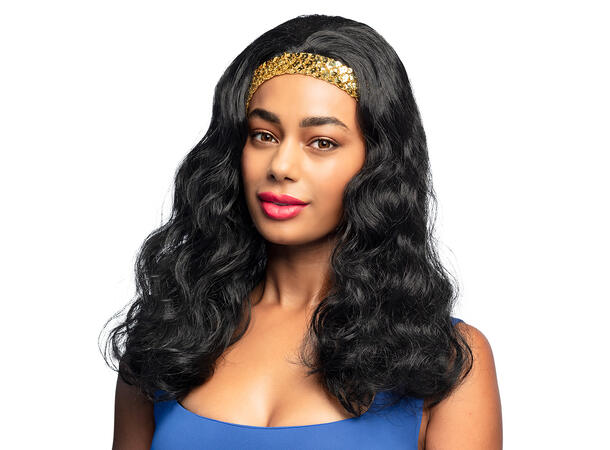 Parykk -  Power woman - Sort lang 1 Dameparykk - Onesize 