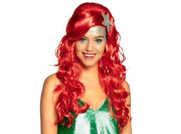 Parykk -  Sirena - Lang Rød 1 Dameparykk - Onesize 