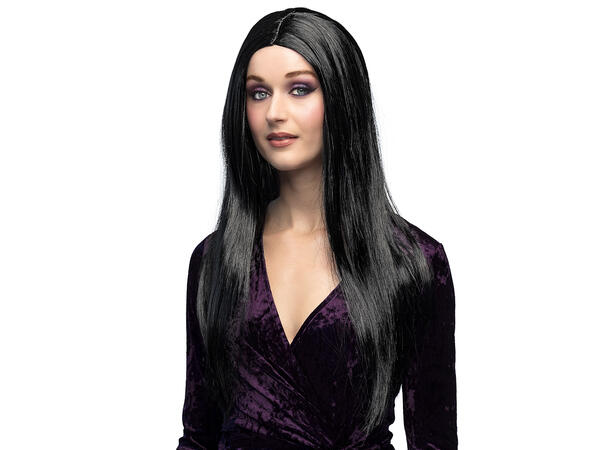 Parykk -  Sort lang rett 1 Dameparykk - Onesize 