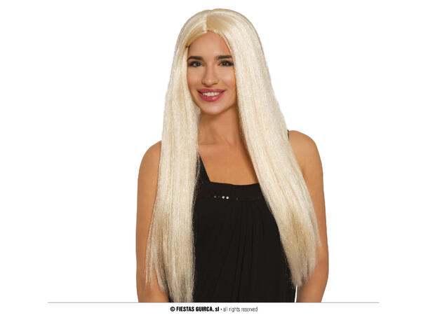 Parykk lang rett - Blond 1 Parykk i syntetisk hår 