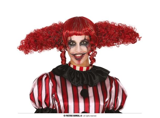 Parykk med krøllete fletter - Brun 1 Parykk i syntetisk hår 