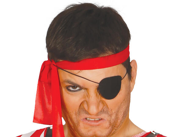 Piratkostyme - Rød/Sort/Hvit 1 Herrekostyme - str 54-56 (XL) 