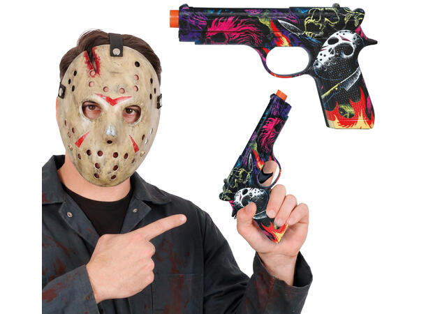 Pistol m/monsterdekor 1 Våpen i PVC - 22cm 