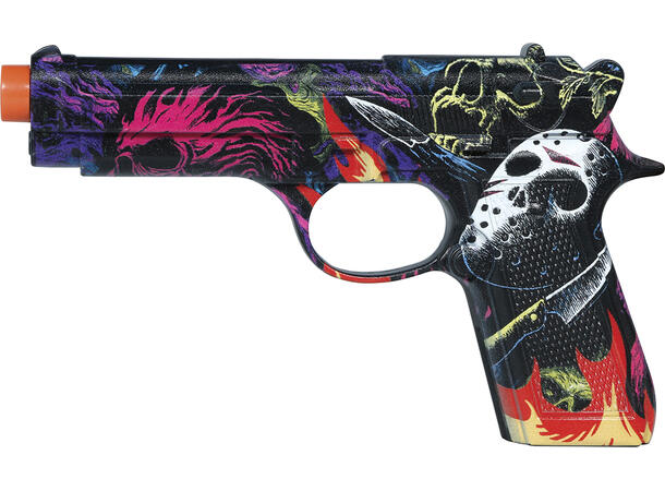 Pistol m/monsterdekor 1 Våpen i PVC - 22cm 
