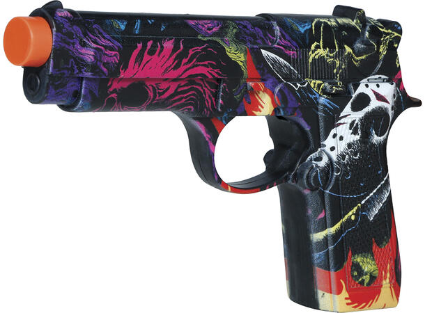 Pistol m/monsterdekor 1 Våpen i PVC - 22cm 
