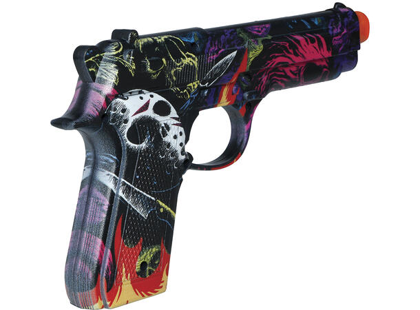 Pistol m/monsterdekor 1 Våpen i PVC - 22cm 