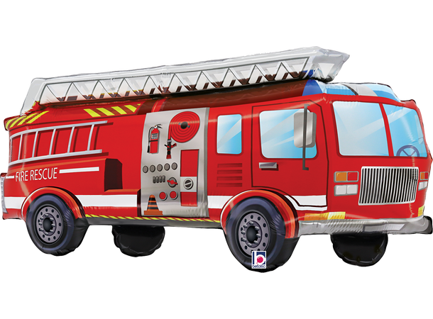 Rød brannbil 1 Folieballong med form - (85x46 cm) 