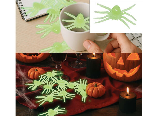 Selvlysende eddekopper Pose med 10 eddekorpper i PVC - 5cm 