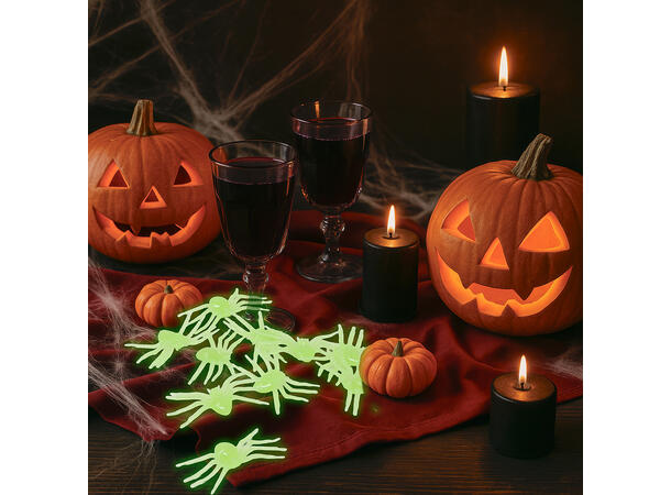 Selvlysende eddekopper Pose med 10 eddekorpper i PVC - 5cm 