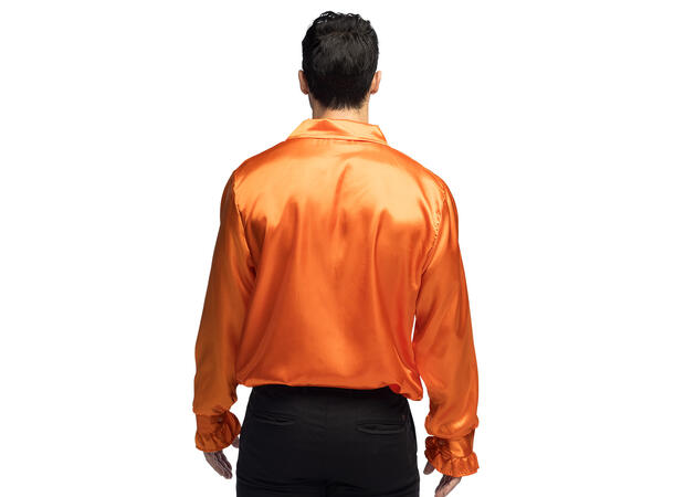 Silkeskjorte party - Oransje 1 Skjorte til mann - Str L 