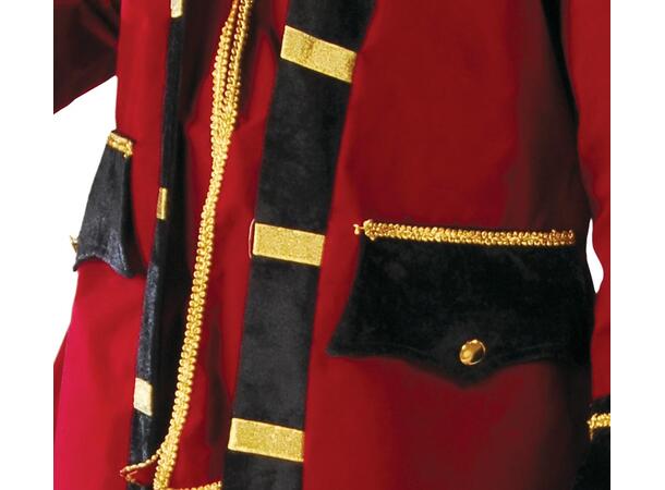 Sjørøverkaptein - Sort/Rød 1 Herrekostyme - str 46-48 (S) 