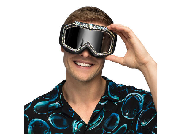 Skibriller - Galaxy . Sort m/Stener 1 Par skibriller i plast 