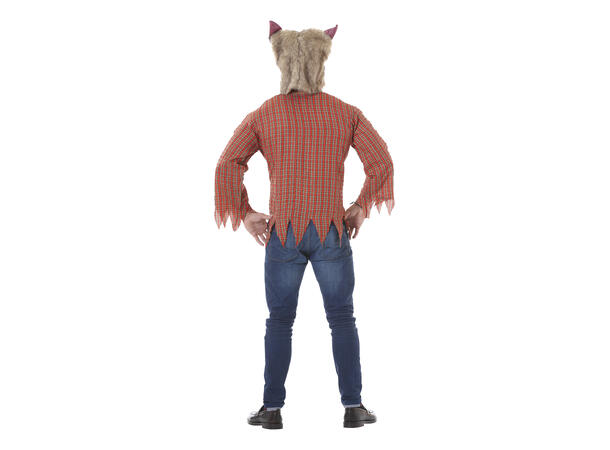 Skotsk Ulv - Skjorte og maske 1 Herrekostyme - str 52-54 (L) 