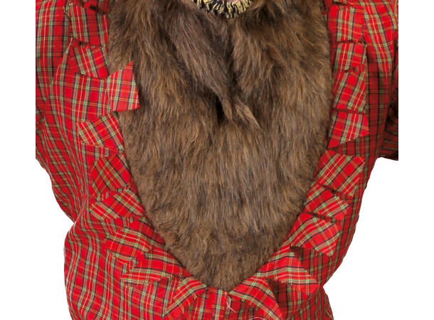 Skotsk Ulv - Skjorte og maske 1 Herrekostyme - str 52-54 (L) 