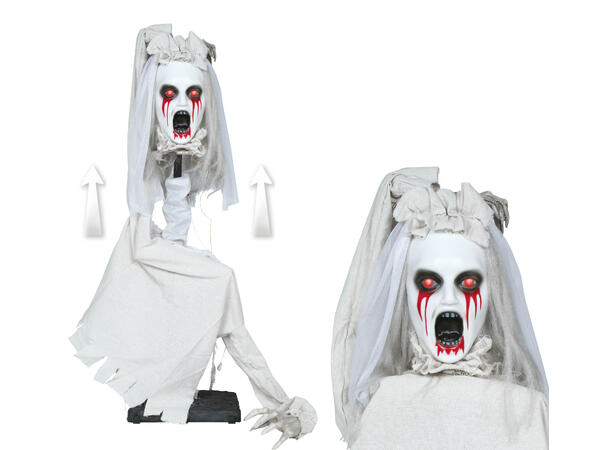 Skrekkfigur - Brud med blodige øyne 1 Figur m/lyd/lys/begegelse - 70cm 