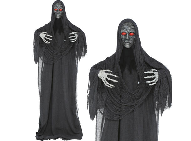 Skrekkfigur - Døden - Kvinne m/Kappe 1 Figur m/lyd/lys/begegelse - 175cm 