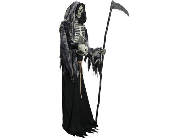 Skrekkfigur - Døden med ljå og skalle 1 Figur m/lyd/lys/begegelse - 220cm 
